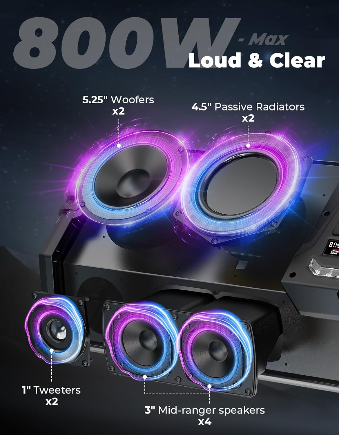 Caixa de Som Bluetooth KEMIMOT - Bluetooth Speaker Waterproof avaliação e preço